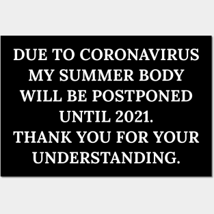 Covid19 and summer body Posters and Art